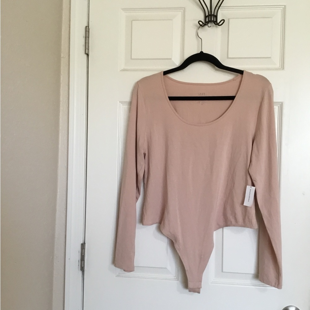 True hues by banana Republic long sleeve light nude bodysuit size XL NWT